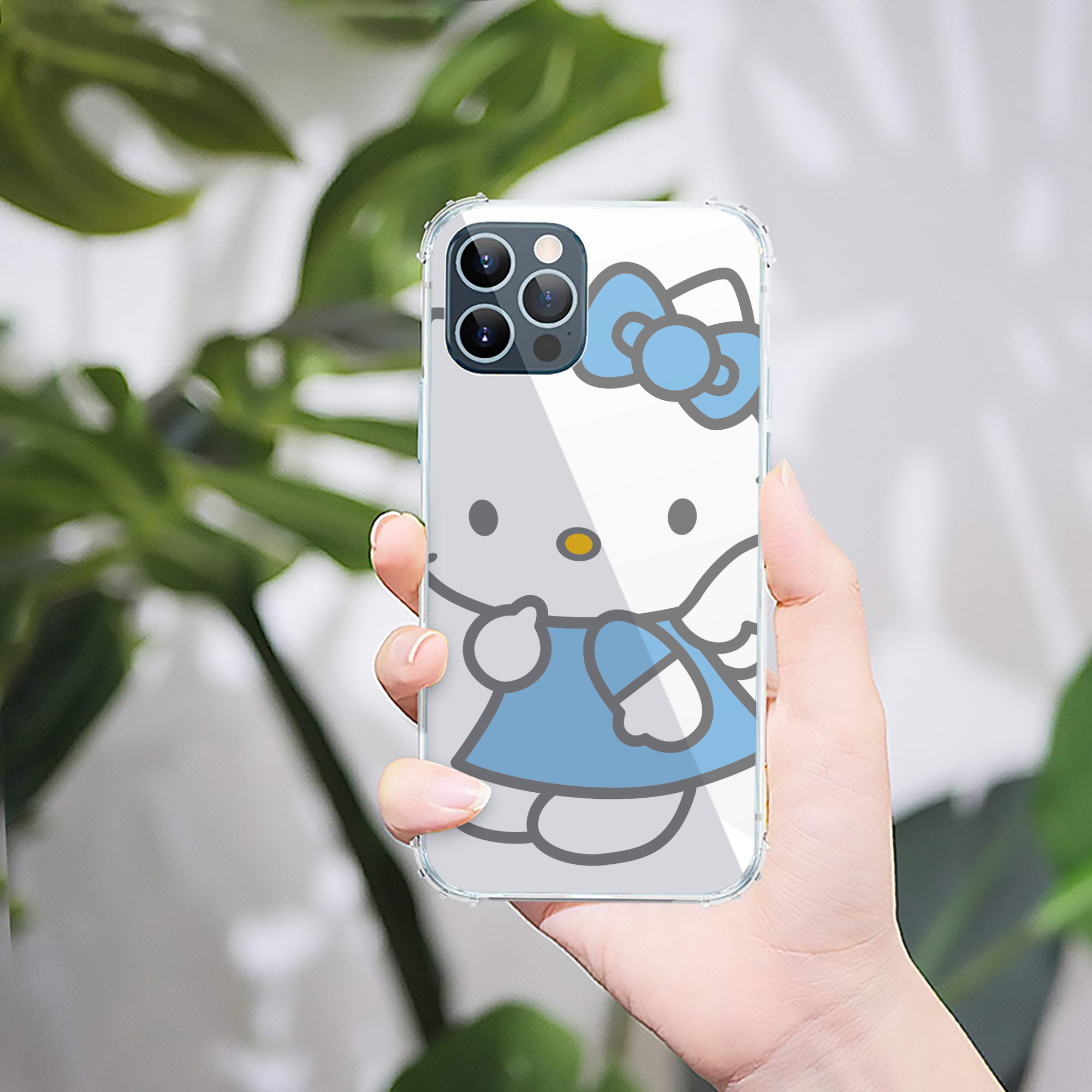 （画像用） Hello Kitty ハローキティ 【iPhone 12シリーズ対応】透明スマホケース（クリアソフトケース）